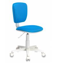 Кресло детское Бюрократ CH-W204NX/BLUE голубой TW-55 (пластик белый)