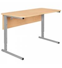 Стол-парта 2-местный регулируемый СУТ.55, 1200х500х640-780 мм, рост 4-6, серый каркас, ЛДСП клён