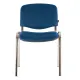 Стул для персонала и посетителей  "Iso CF-001", хромированный каркас, кожзам синий. Фото товара с разных ракурсов.