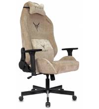 Кресло игровое Knight N1 Fabric бежевый Light-21 с подголов. крестов. металл