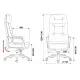 Кресло бюрократ DAO (белая кожа). Фото товара с разных ракурсов.