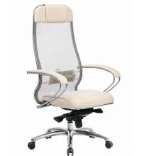 Кресло Samurai SL-1.04 бежевое (сетка/кожа)